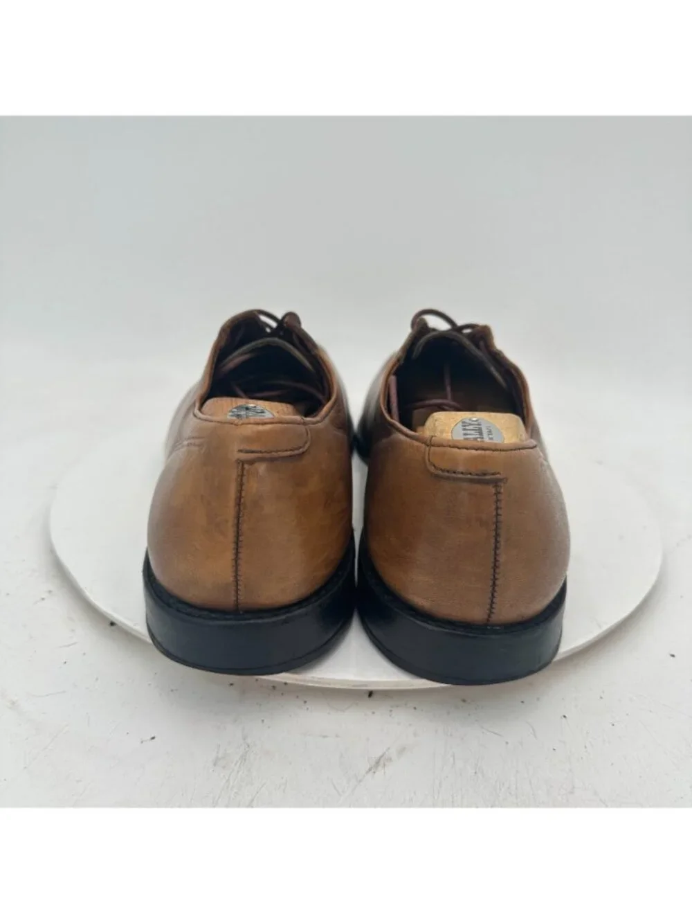 Allen Edmonds Hanover Men Size 12D Brown Leather Whole Cut Oxford Dress Shoes